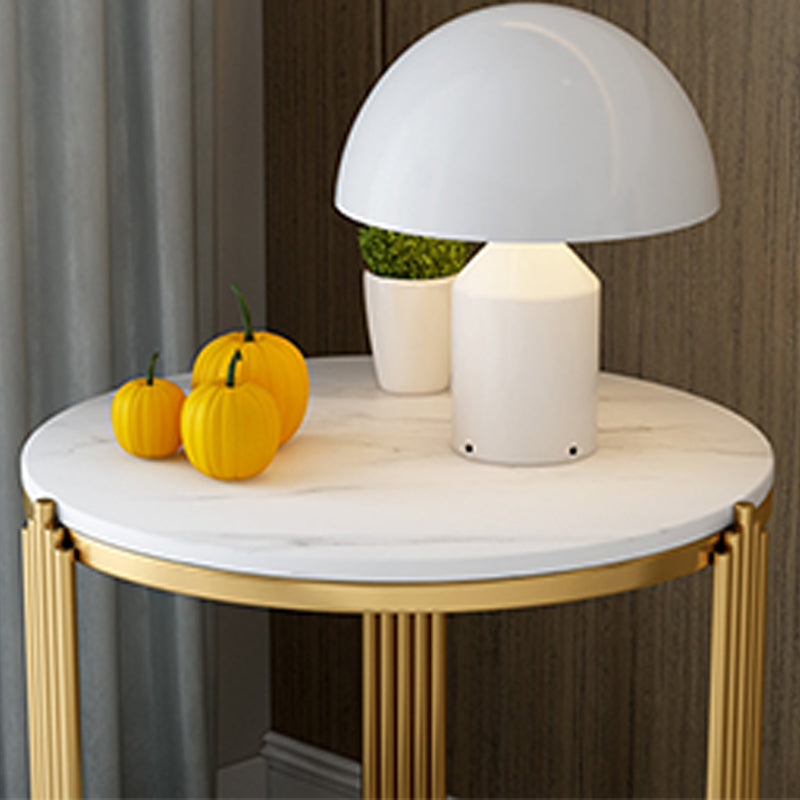 Minimalist Slate Corner Table 3 Legs Side End Table with Storage