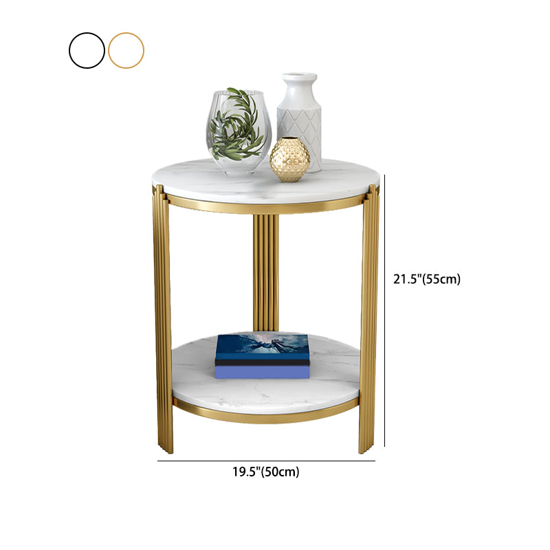 Minimalist Slate Corner Table 3 Legs Side End Table with Storage