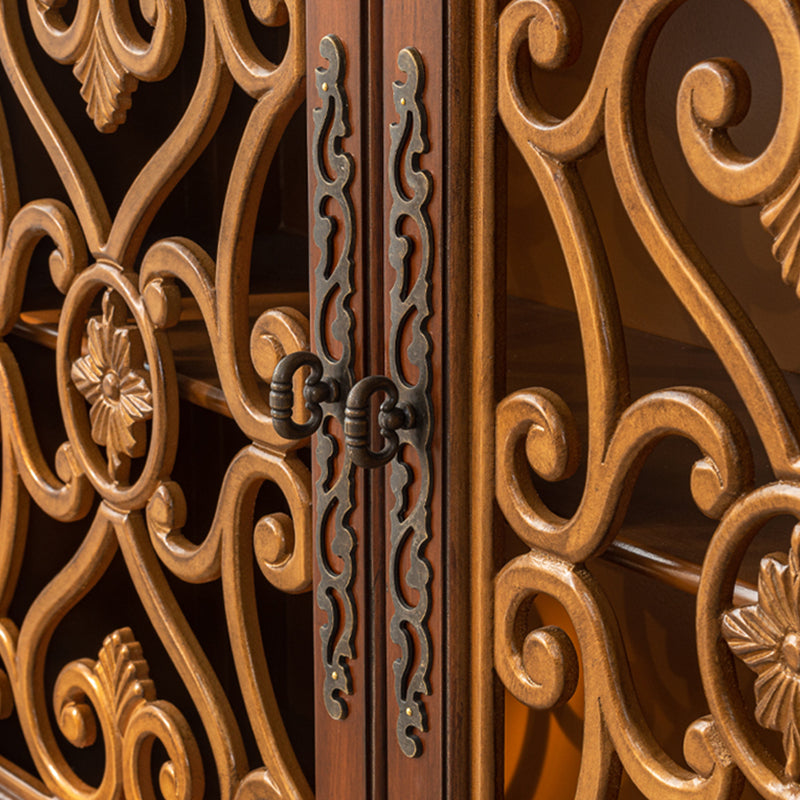 36.02"Tall 1- Door Wooden Cabinet, 2-drawer Rectangle Accent Cabinet