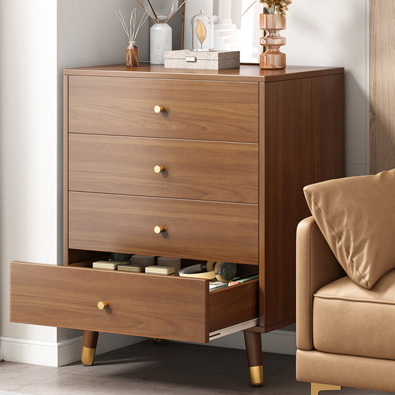 29.52'"/35.43" Tall Brown Wooden Chest, Rectangle Accent Chest with Drawers