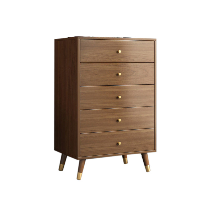 29.52'"/35.43" Tall Brown Wooden Chest, Rectangle Accent Chest with Drawers