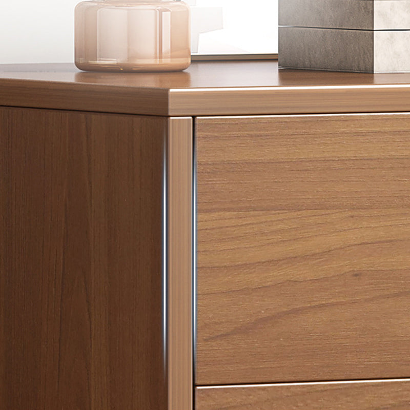 29.52'"/35.43" Tall Brown Wooden Chest, Rectangle Accent Chest with Drawers