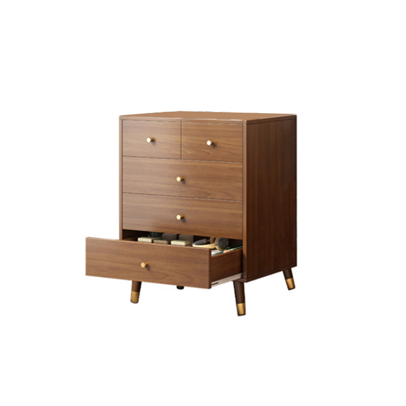29.52'"/35.43" Tall Brown Wooden Chest, Rectangle Accent Chest with Drawers