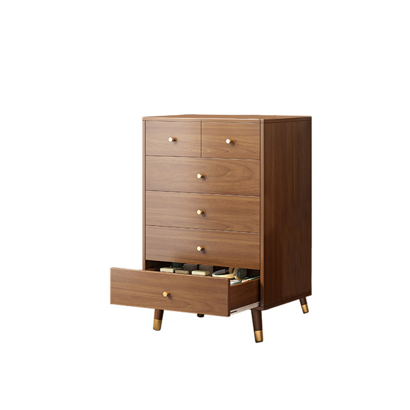 29.52'"/35.43" Tall Brown Wooden Chest, Rectangle Accent Chest with Drawers