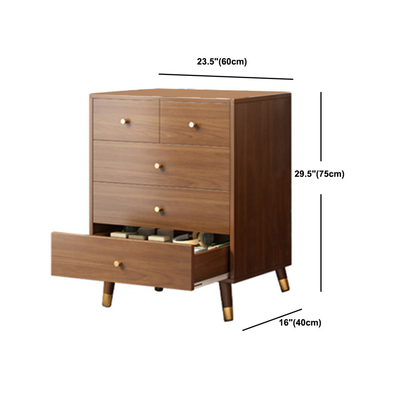 29.52'"/35.43" Tall Brown Wooden Chest, Rectangle Accent Chest with Drawers
