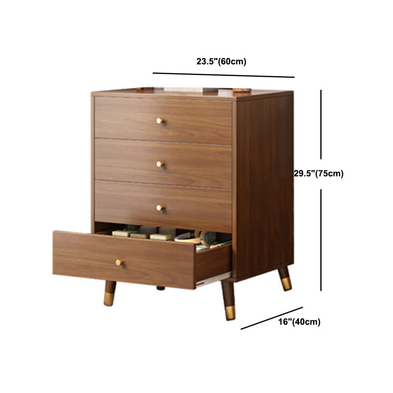 29.52'"/35.43" Tall Brown Wooden Chest, Rectangle Accent Chest with Drawers