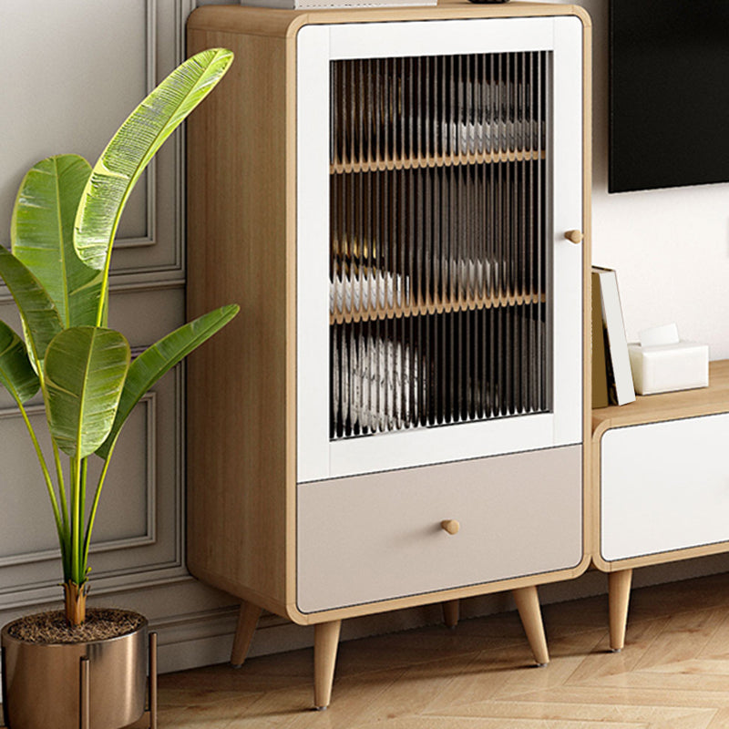 46.45'"Tall 1- Door Wooden Cabinet, Rectangle Accent Cabinet with Drawer