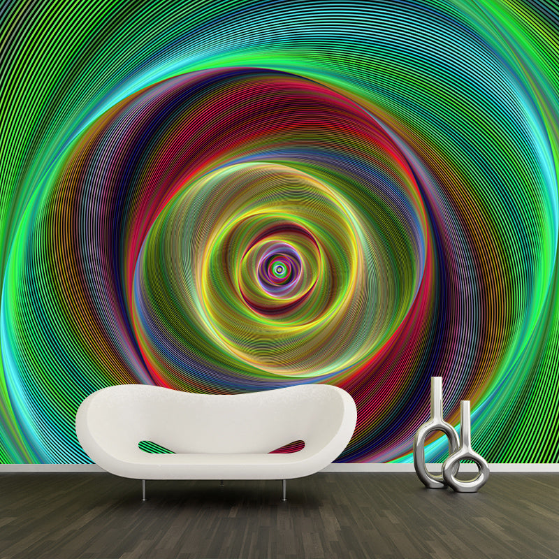 Stain Resistant Wall Mural Illustration Contemporary Geometric Living Room Mural