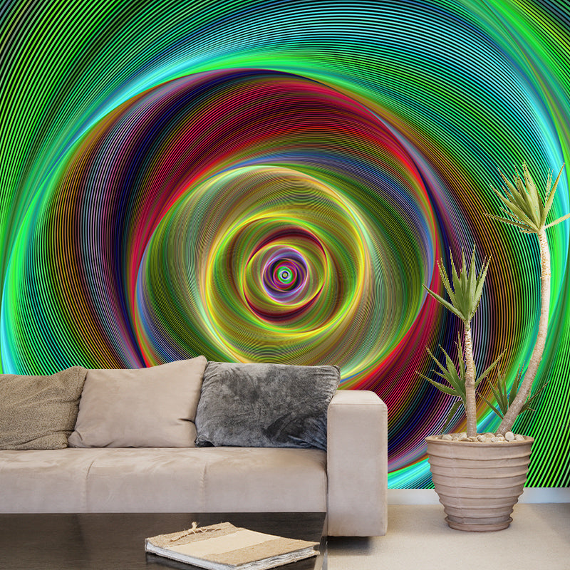 Stain Resistant Wall Mural Illustration Contemporary Geometric Living Room Mural