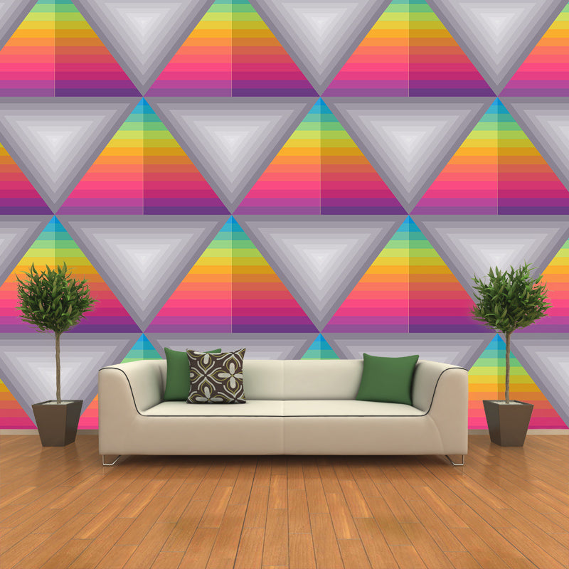 Stain Resistant Geometric Wall Mural Illustration Decorative Wall Mural