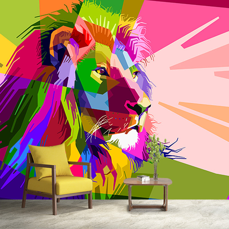 Modern Stain Resistant Wall Mural Geometric Pattern Illustration Wall Mural