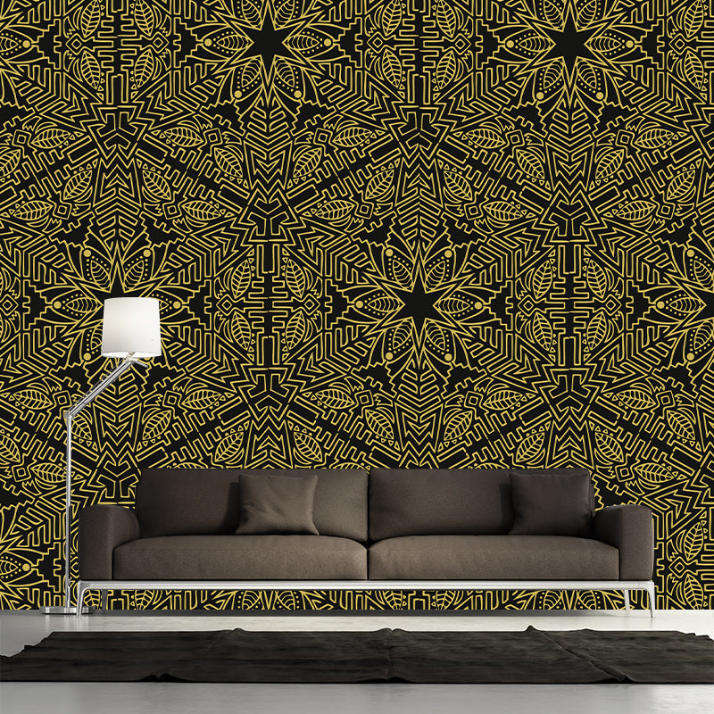 Illustration Mural Living Room Geometric Printed Stain Resistant Decorative Wall Mural