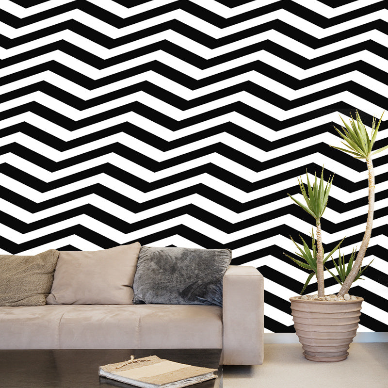 Illustration Mural Living Room Geometric Printed Stain Resistant Decorative Wall Mural