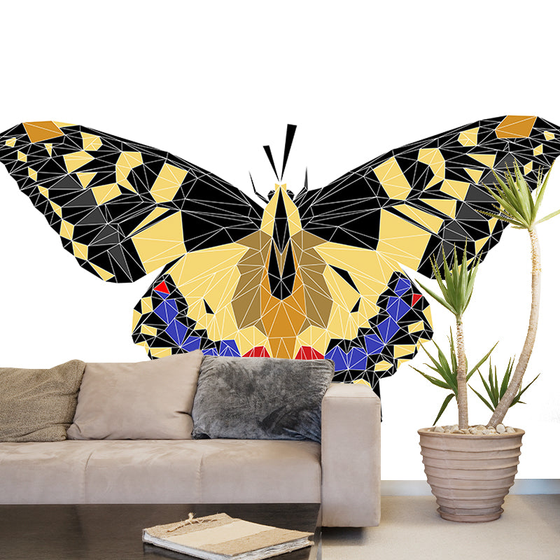 Decorative Wall Mural Illustration Stain Resistant Geometric Wallpaper