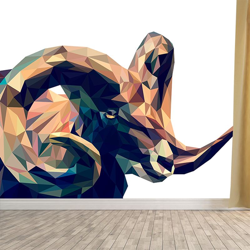 Decorative Wall Mural Illustration Stain Resistant Geometric Wallpaper