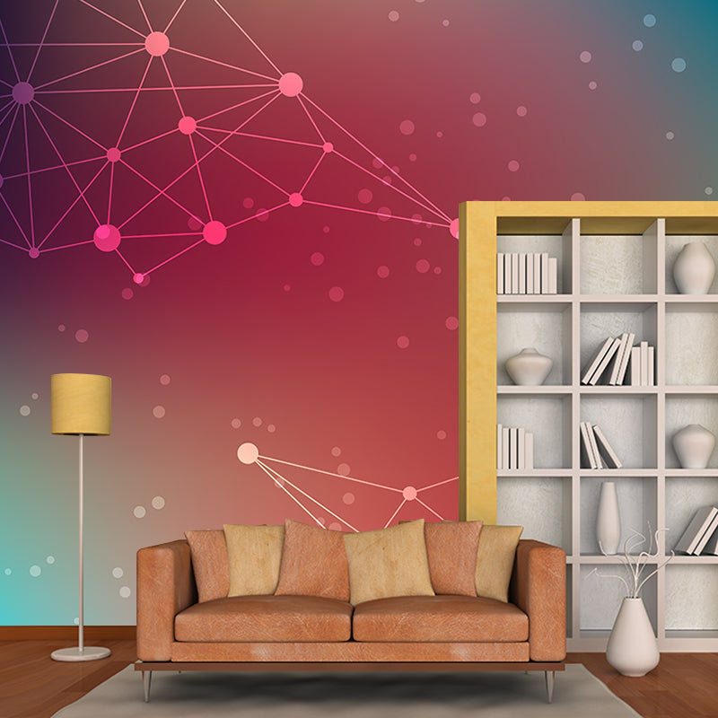 Illustration Geometric Wall Mural Modern Mildew Resistant Living Room Wall Mural