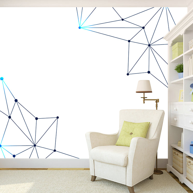 Geometric Contemporary Wallpaper Illustration Stain Resistant Wall Mural