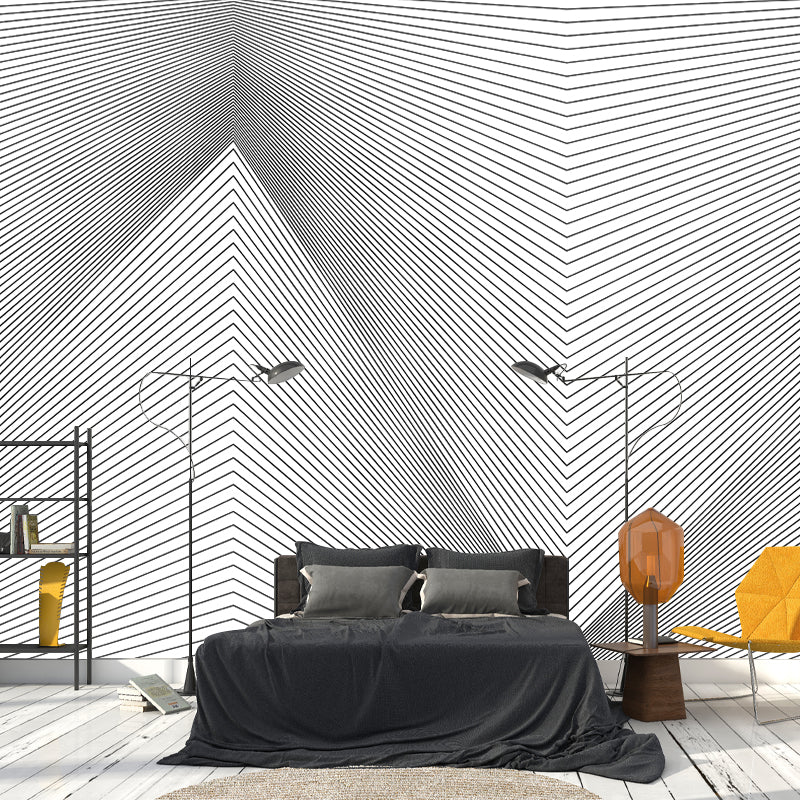 Geometric Contemporary Wallpaper Illustration Stain Resistant Wall Mural
