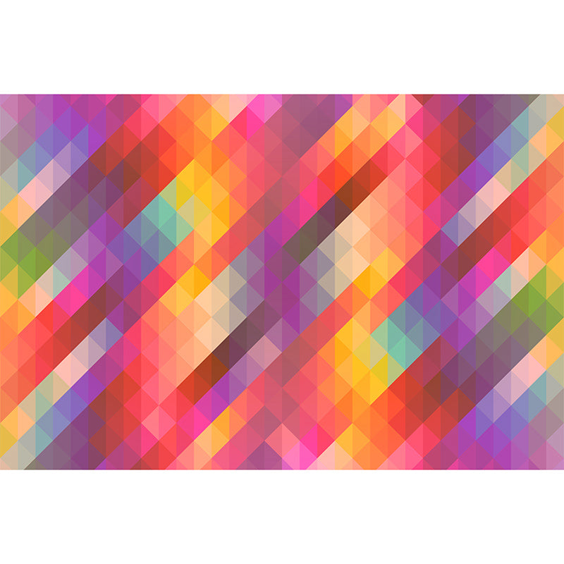 Contemporary Geometric Wallpaper Illustration Stain Resistant Wall Mural