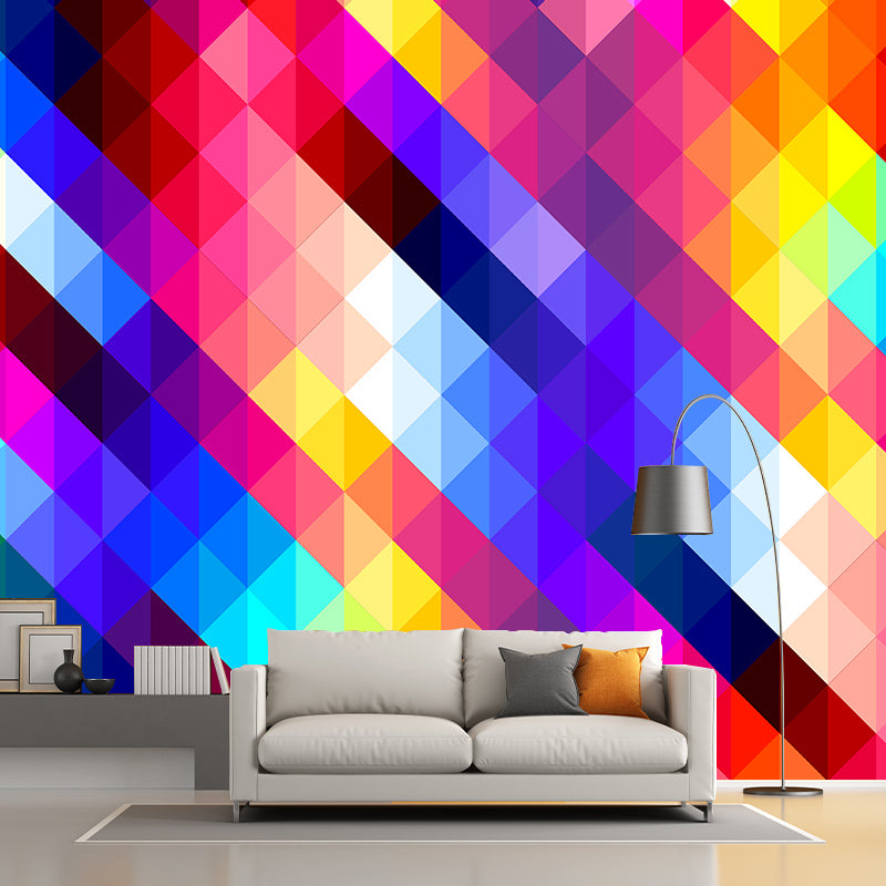 Illustration Wall Mural Modern Geometric Stain Resistant Home Wall Mural