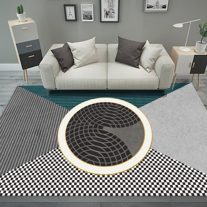 Contemporary Style Rectangle Shape Rug Stain Resistant Rug for Home Decor