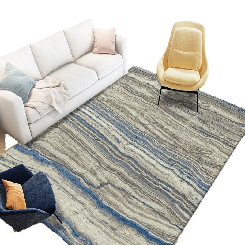 Modern Area Rug Abstract Pattern Polyester Rug Stain Resistant Carpet for Living Room
