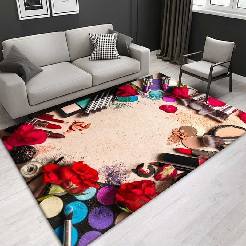Modern Carpet Creative Abstract Pattern Carpet Polyester Area Rug with Non-Slip Backing