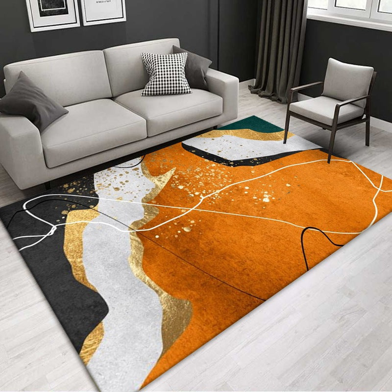 Modern Carpet Creative Abstract Pattern Carpet Polyester Area Rug with Non-Slip Backing