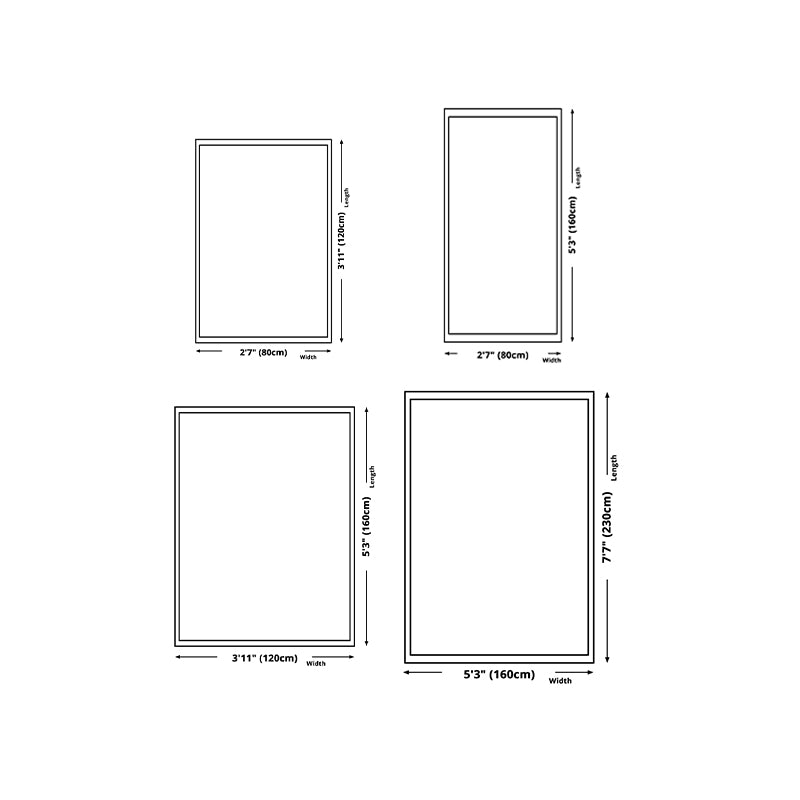 Minimalist Area Rug Simple Living Room Carpet Polyester Rug with Non-Slip Backing