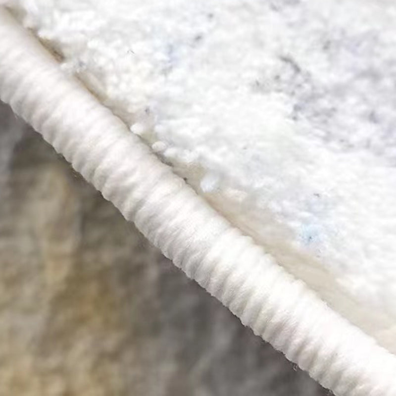 Simplicity Zebra Print Rug Polyester Carpet Non-Slip Backing Area Rug for Living Room