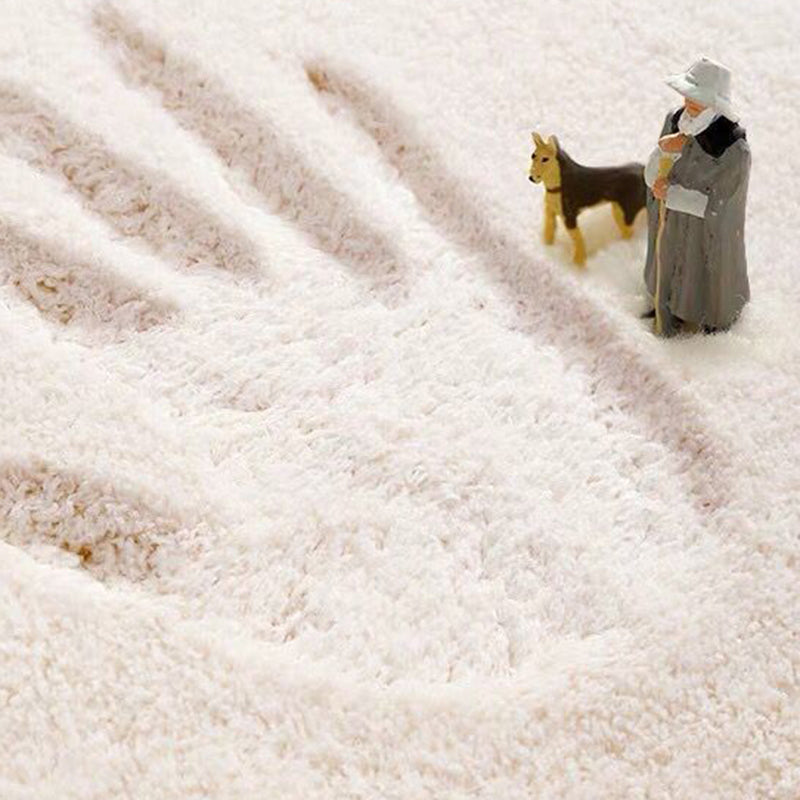 Simplicity Zebra Print Rug Polyester Carpet Non-Slip Backing Area Rug for Living Room