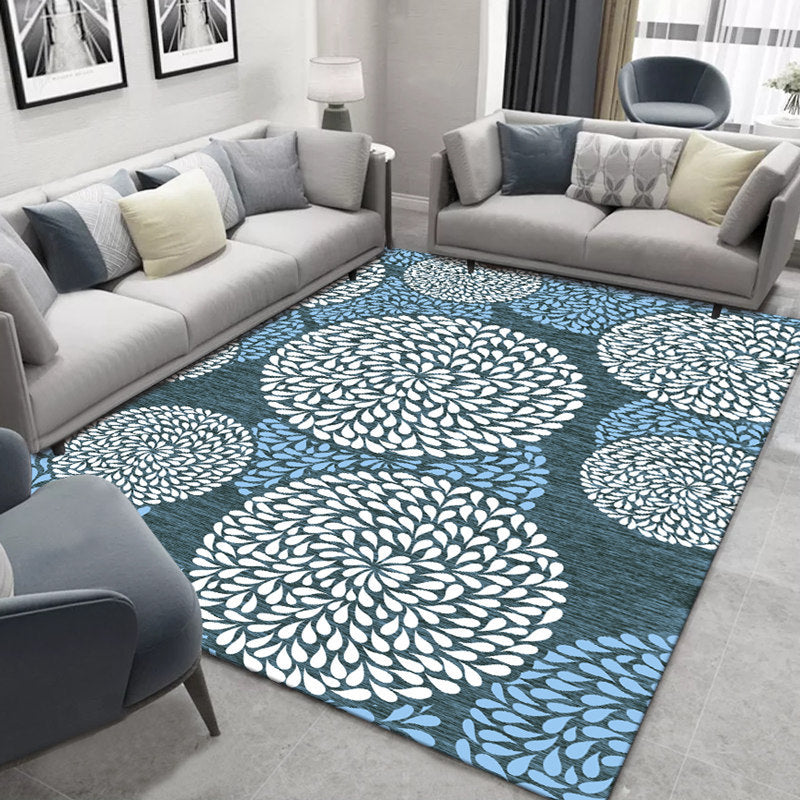Creative Area Rug Abstract Pattern Rug Polyester Stain Resistant Carpet for Living Room