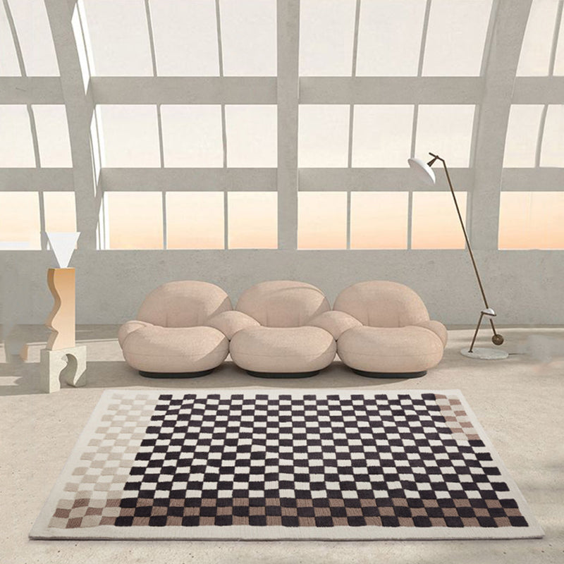 Gorgeous Carpet Modern Plaid Print Area Rug Living Room Rug with Non-Slip Backing