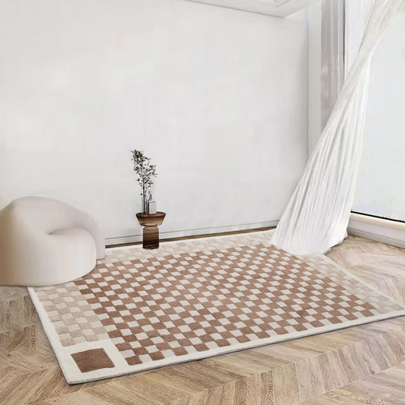 Gorgeous Carpet Modern Plaid Print Area Rug Living Room Rug with Non-Slip Backing