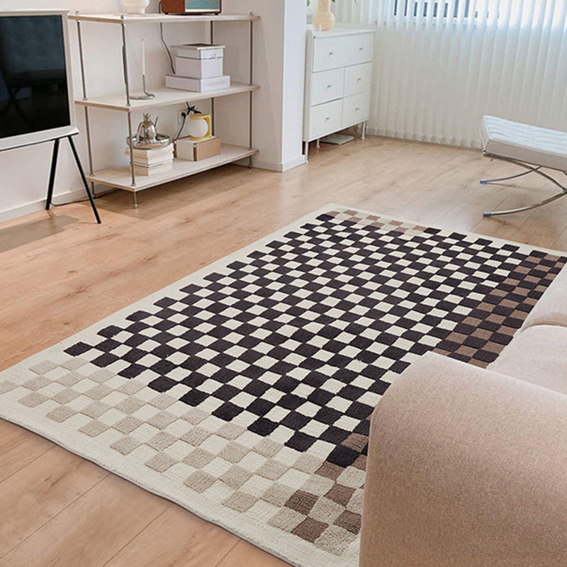 Gorgeous Carpet Modern Plaid Print Area Rug Living Room Rug with Non-Slip Backing