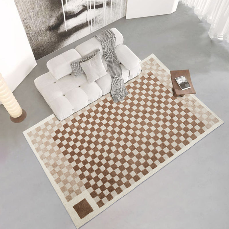 Gorgeous Carpet Modern Plaid Print Area Rug Living Room Rug with Non-Slip Backing