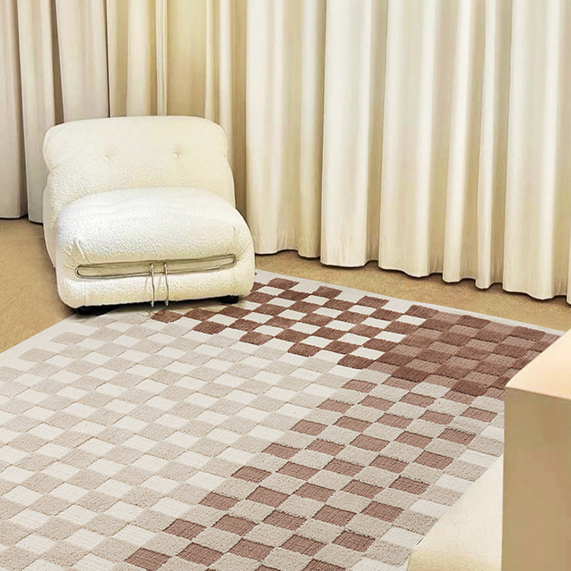Gorgeous Carpet Modern Plaid Print Area Rug Living Room Rug with Non-Slip Backing