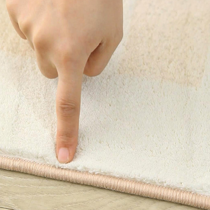 Minimalist Polyester Carpet Modern Khaki Tone Area Rug Non-Slip Rug for Living Room