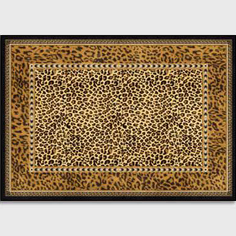 Funky Leopard Print Rug Polyester Indoor Carpet Stain Resistant Carpet for Living Room