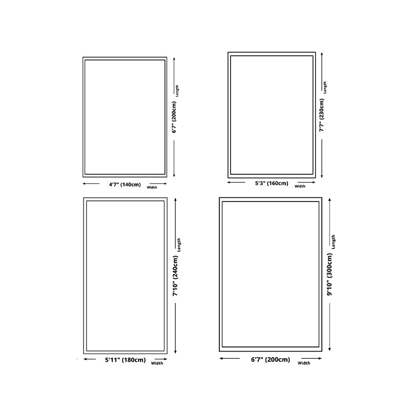 Minimalist Rug Hand Drawn Pattern Rug Polyester Stain Resistant Area Rug for Living Room