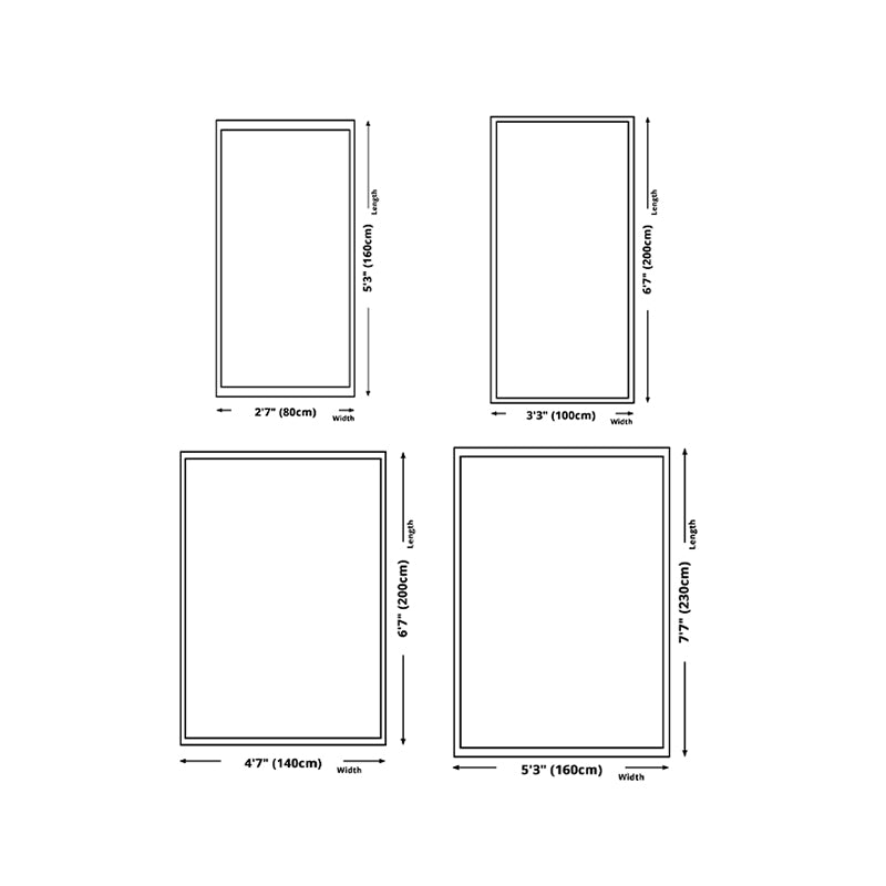 Classical Plaid Print Area Rug Friendly Washable Carpet Anti-Slip Area Rug for Home Decor