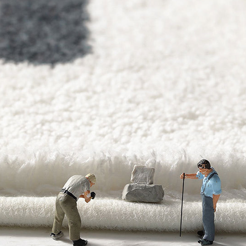 Modern Round Carpet Leisure Striped Pattern Area Rug Polyester Stain Resistant Carpet