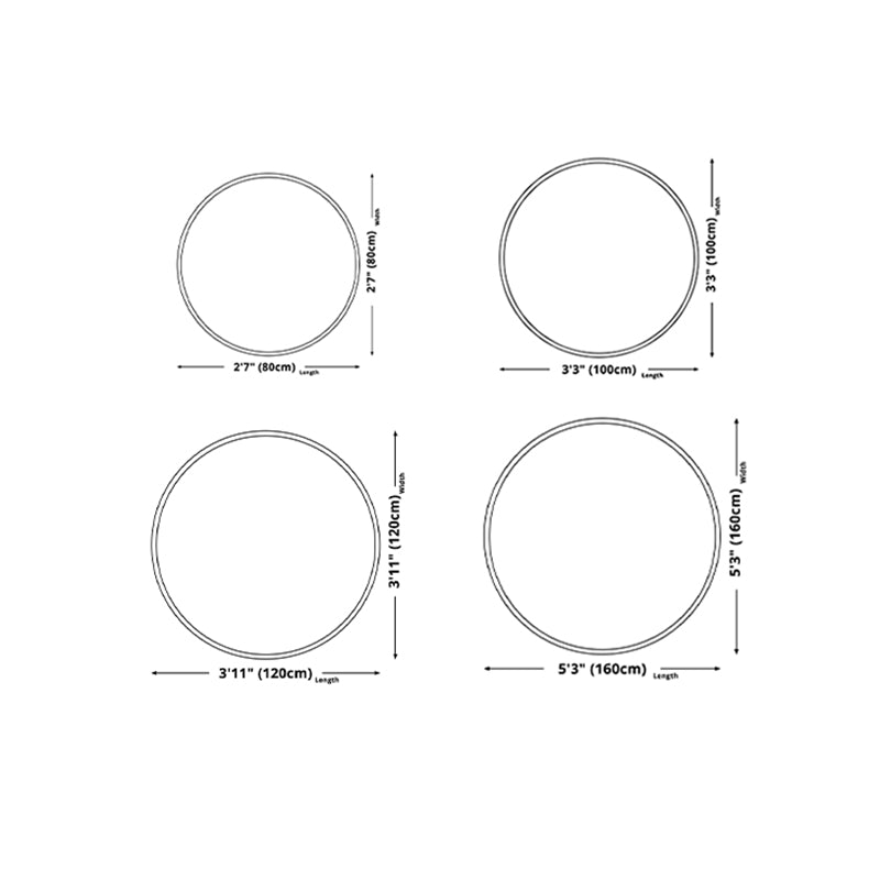 Modern Round Carpet Leisure Striped Pattern Area Rug Polyester Stain Resistant Carpet