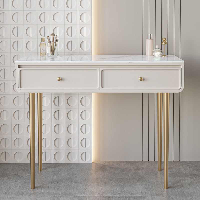 Luxurious Vanity with 2/4 Storage Drawers Stone Table Desk Vanity