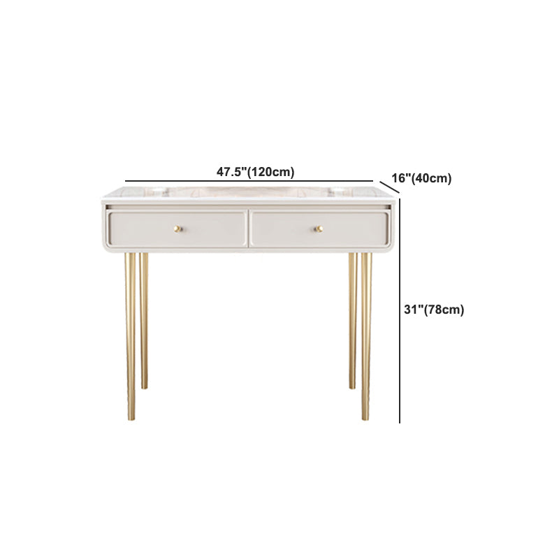 Luxurious Vanity with 2/4 Storage Drawers Stone Table Desk Vanity