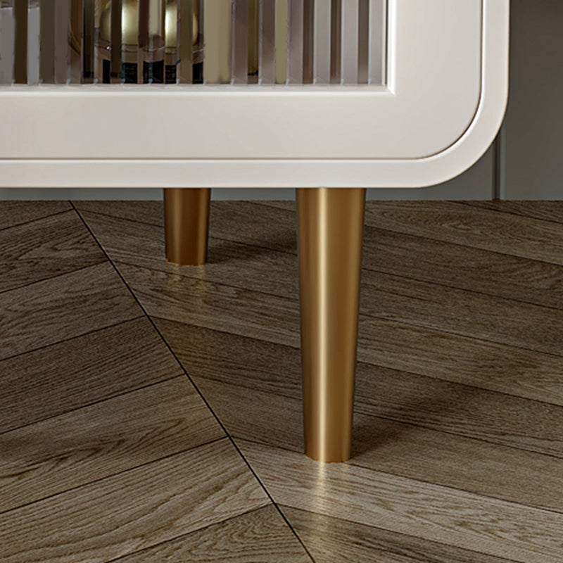 Wood Vanity with 2 Drawers Stone Top Dressing Table in White