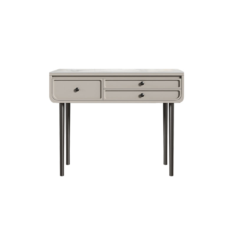 3/5 Storage Drawers Make-up Vanity Solid Wood and Stone Dressing Table