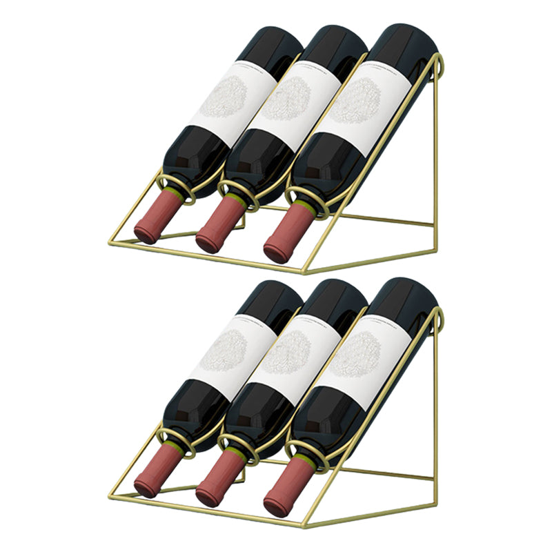 Metal Countertop Wine Bottle Holder Contemporary Bottle Rack Single Rail