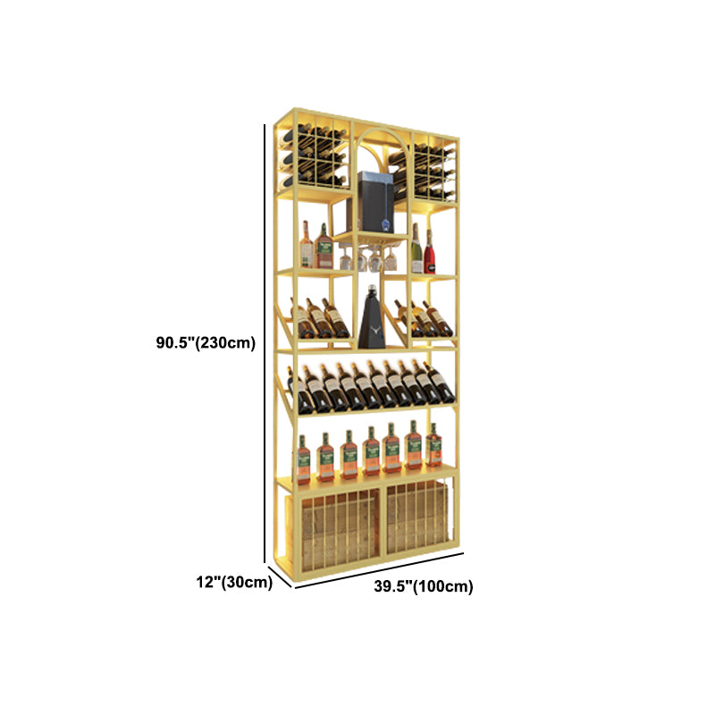 Luxury Floor Wine Shelf Metal Horizontal Wine Racks with Shelf
