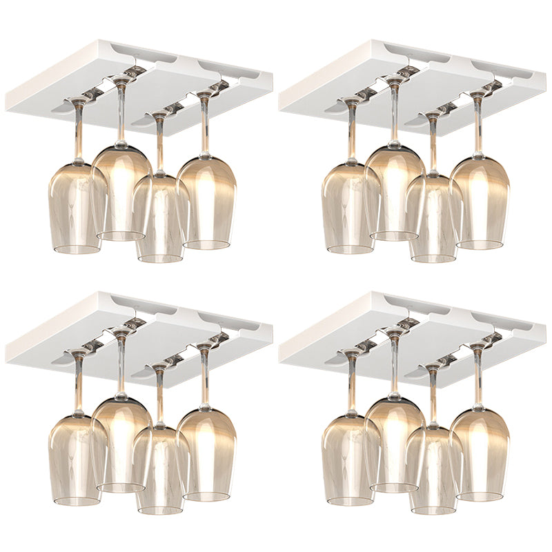 Hanging Modern Wine Rack 9.2"W x 0.8"H Wine Stemware Holder in Black/White